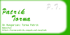 patrik torma business card